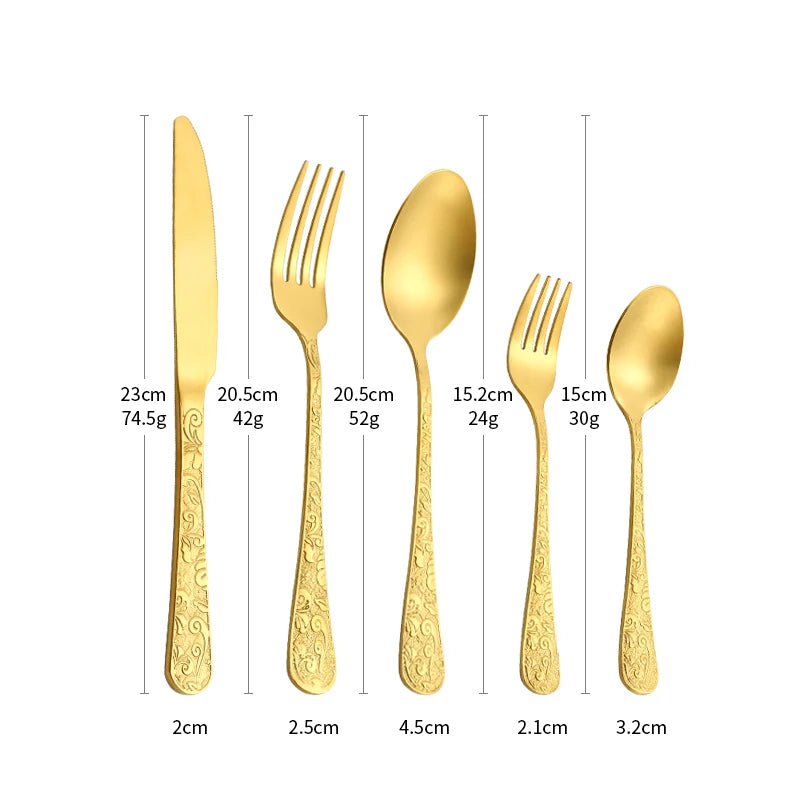 Stainless Steel Spoon and Fork Set