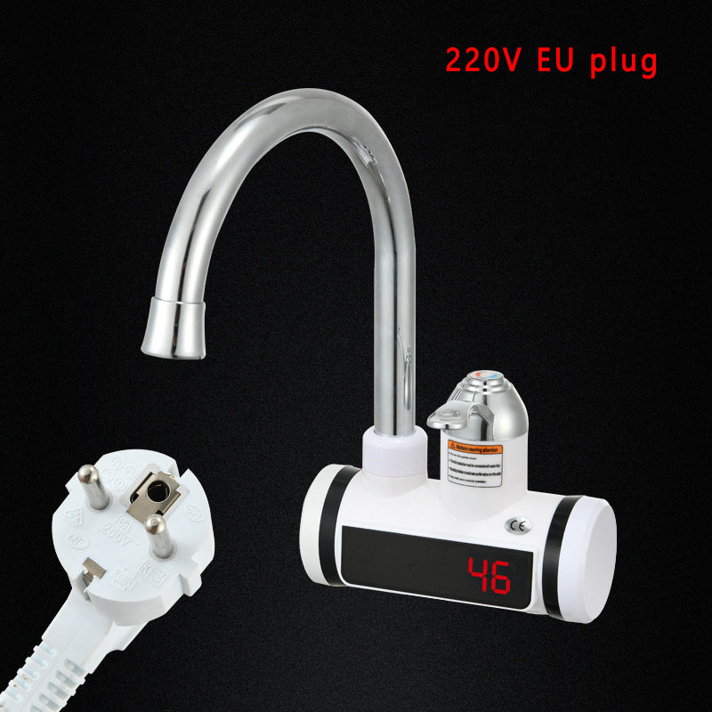 Water Heating Faucet 3000w Instant Hot Electric Faucet Water Heating Tap With LED Display EU Plug 220V Tempreature Faucet