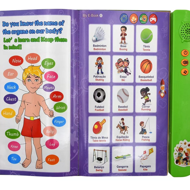 Intellectual learning book for kids with sound