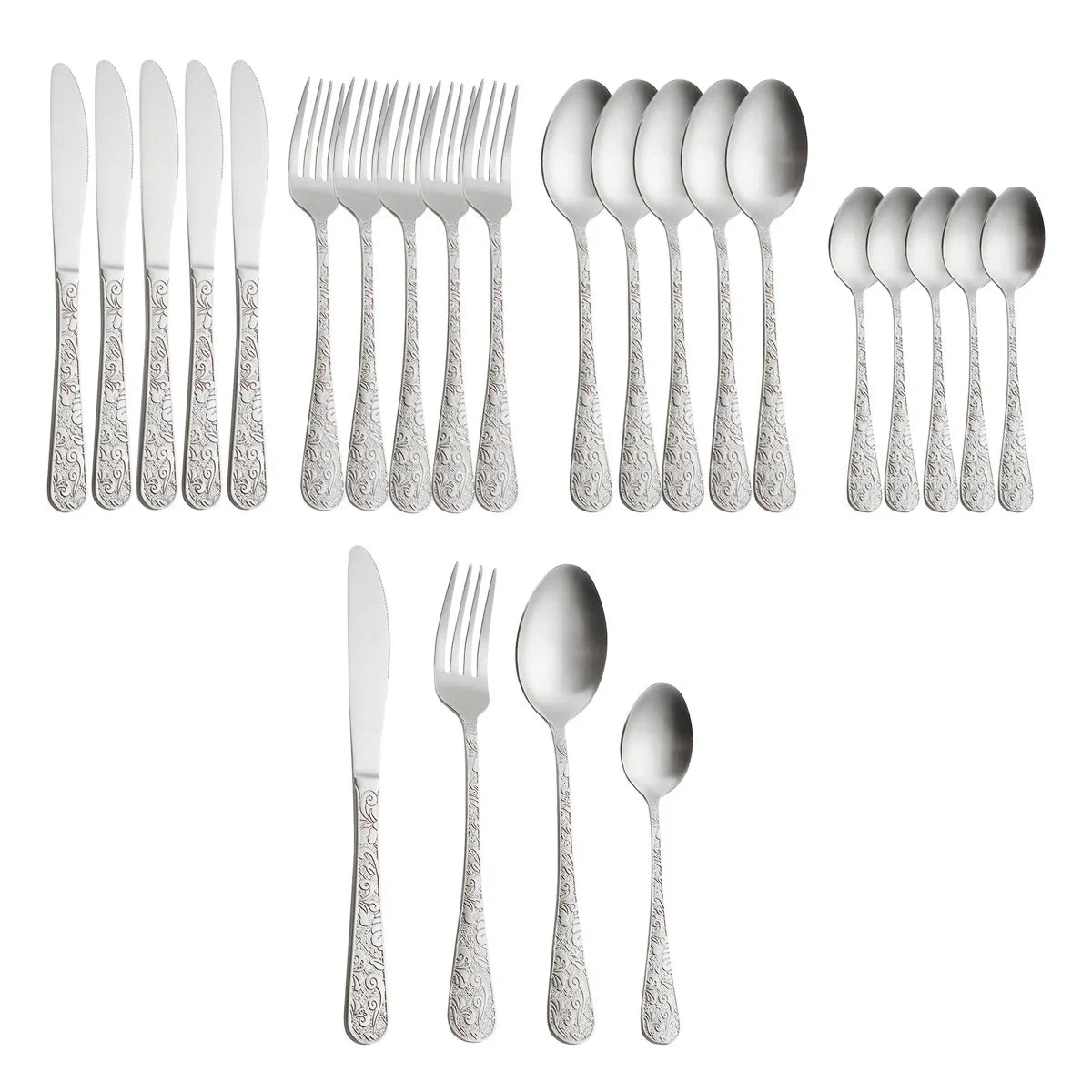 Stainless Steel Spoon and Fork Set