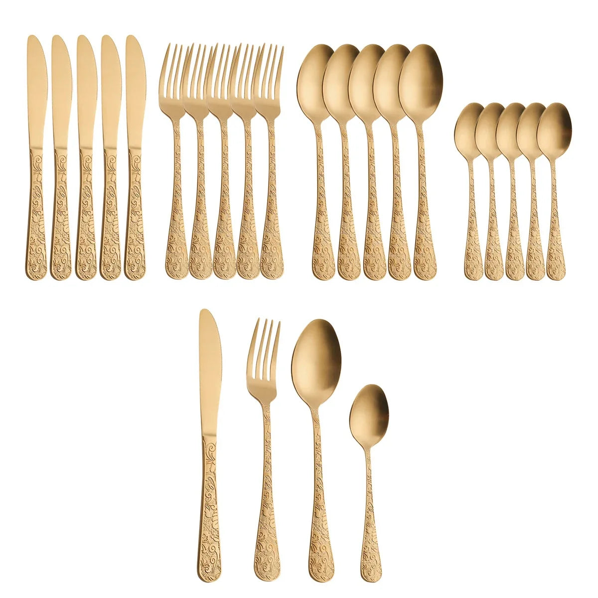 Stainless Steel Spoon and Fork Set