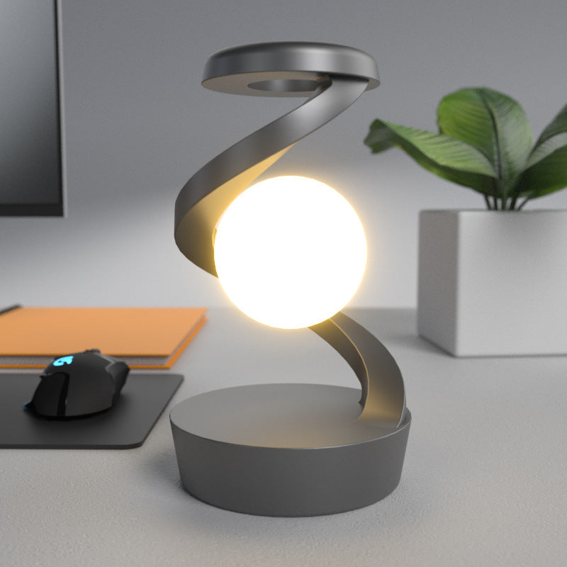 Rotating Moon Desk Lamp with Phone Wireless Charging Sensor Control Table Lamps Decorative Desktop Lamp Small Night Lamp Home Decor