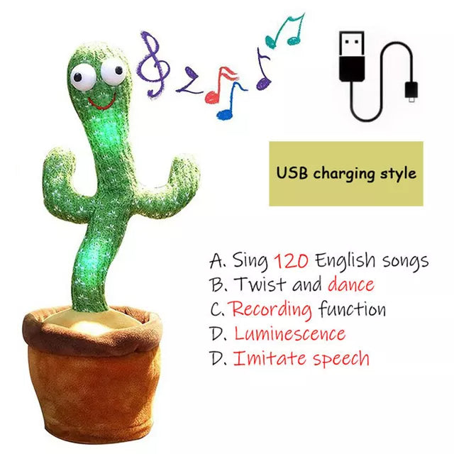 Rechargeable Dancing Cactus Toy