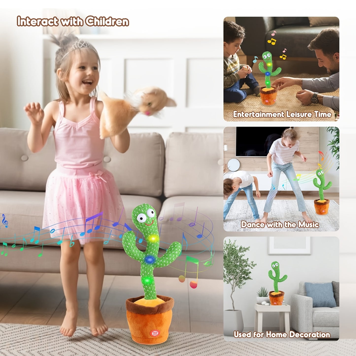 Rechargeable Dancing Cactus Toy