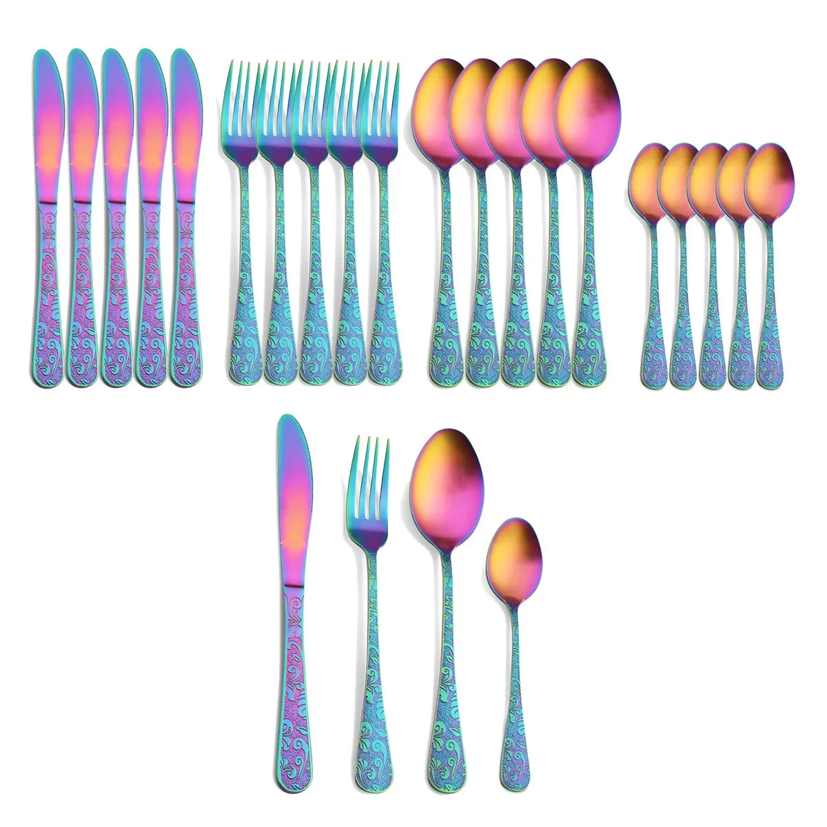 Stainless Steel Spoon and Fork Set