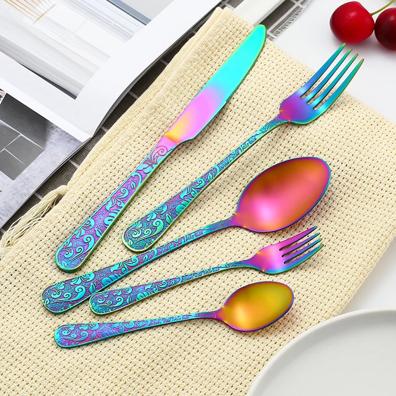 Stainless Steel Spoon and Fork Set