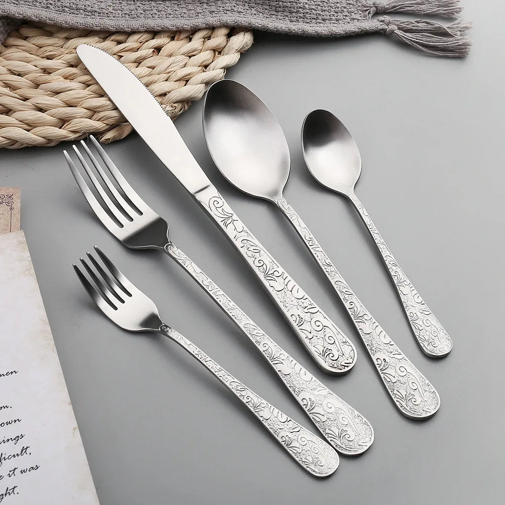 Stainless Steel Spoon and Fork Set