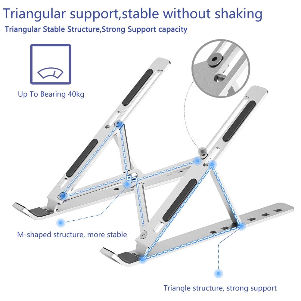 PORTABLE ALUMINUM LAPTOP STAND