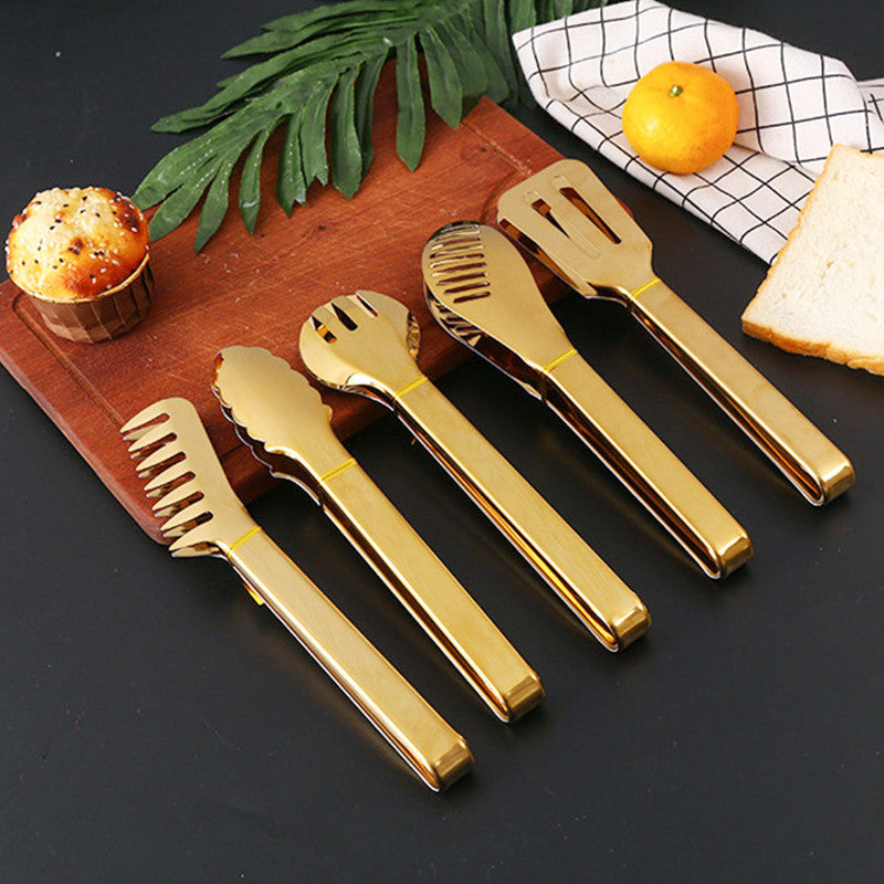 Golden Tongs for Food