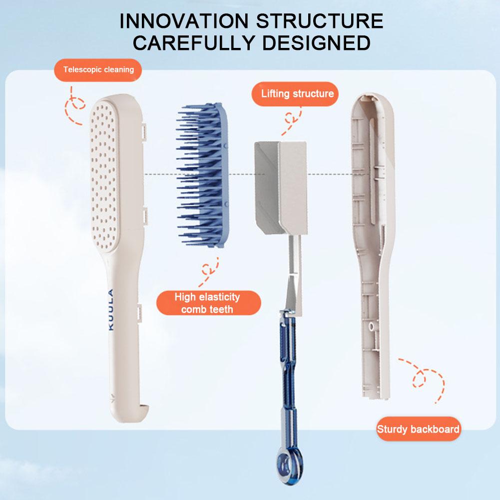 Self cleaning Hair Brush Anti-static Massage Comb For Women Smooth Hair Self Cleaning Hair Brush