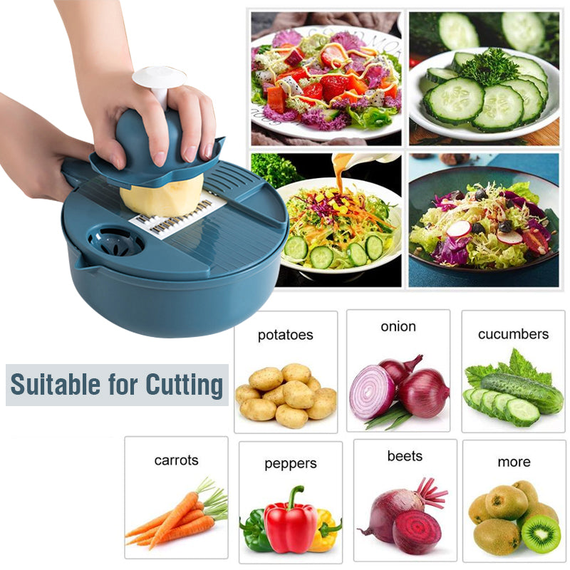 Vegetable Cutter 12 in 1 Multifunctional Salad Utensils Chopper