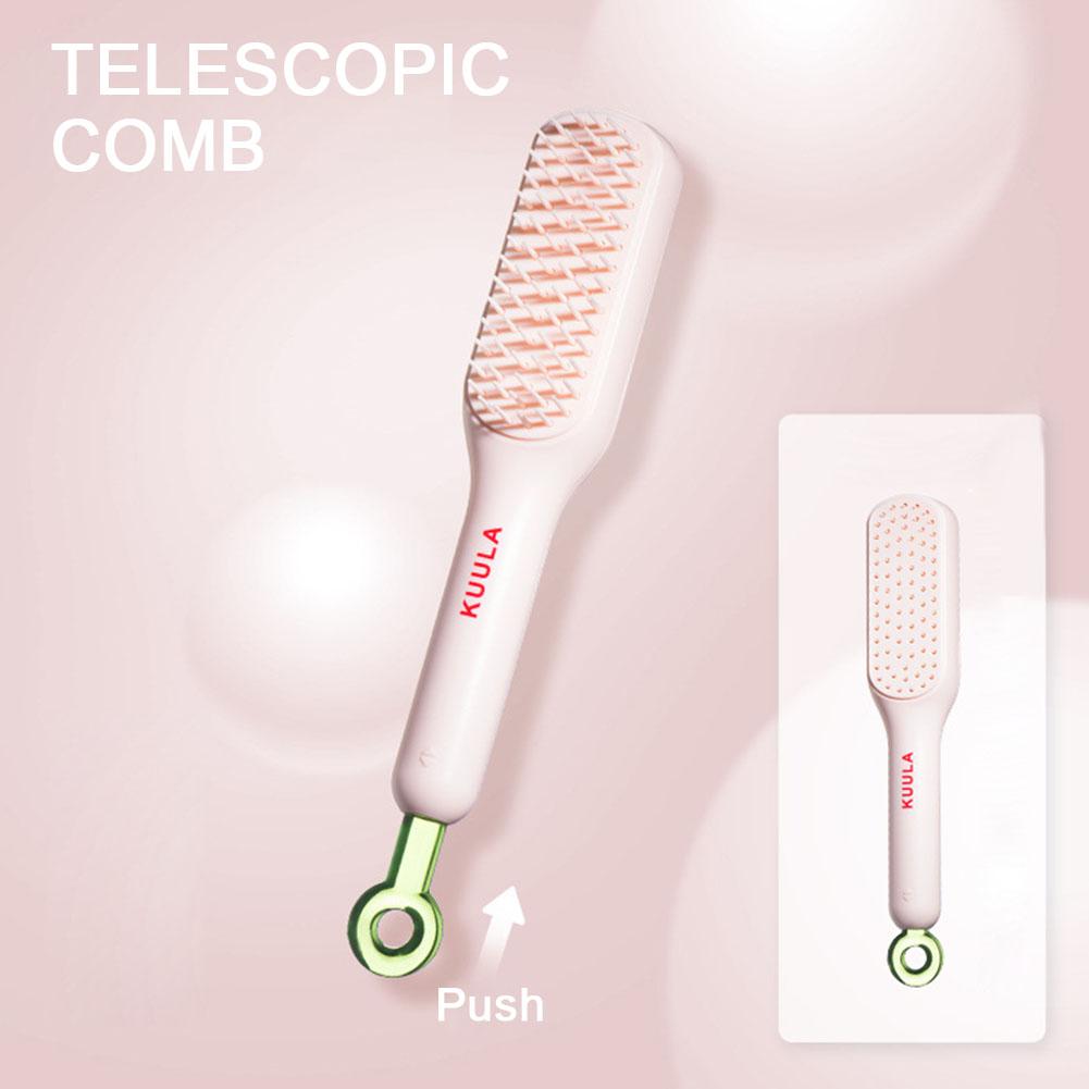 Self cleaning Hair Brush Anti-static Massage Comb For Women Smooth Hair Self Cleaning Hair Brush