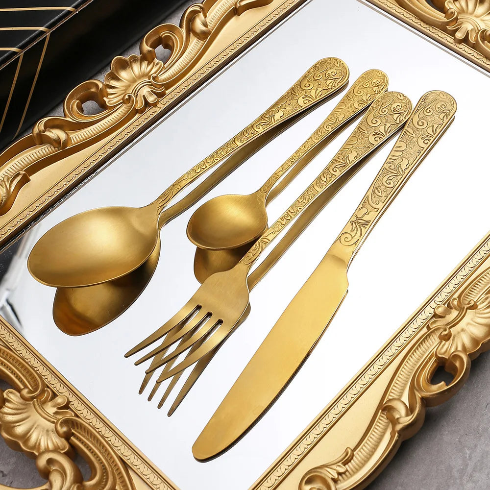 Stainless Steel Spoon and Fork Set