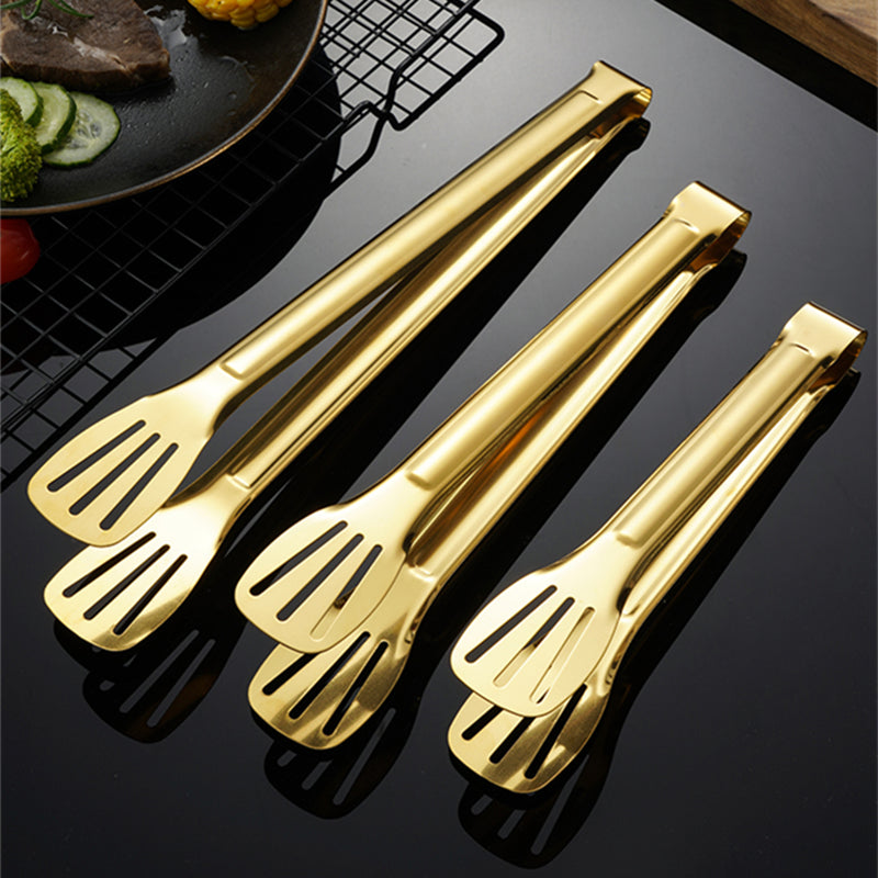 Golden Tongs for Food