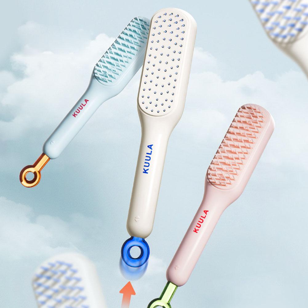 Self cleaning Hair Brush Anti-static Massage Comb For Women Smooth Hair Self Cleaning Hair Brush